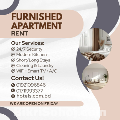Modern Furnished 1-Room Studio Apartment for Rent